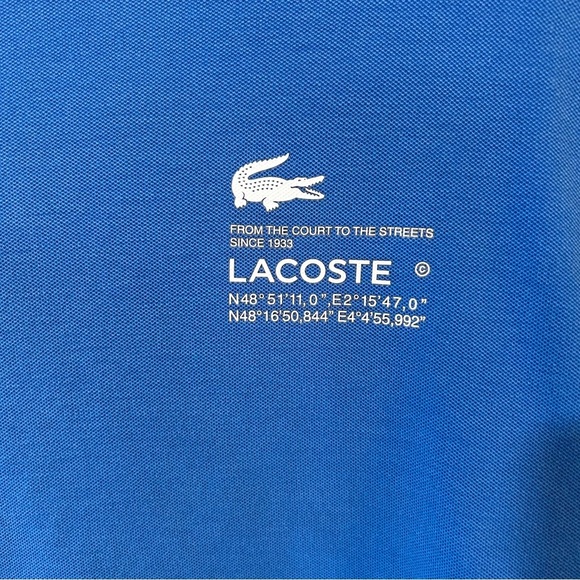 Lacoste Men’s Regular Fit Movement Printed Polo Shirt Bright Royal Blue Large - Picture 8 of 9